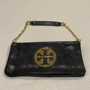 Tory Burch clutch with gold chain